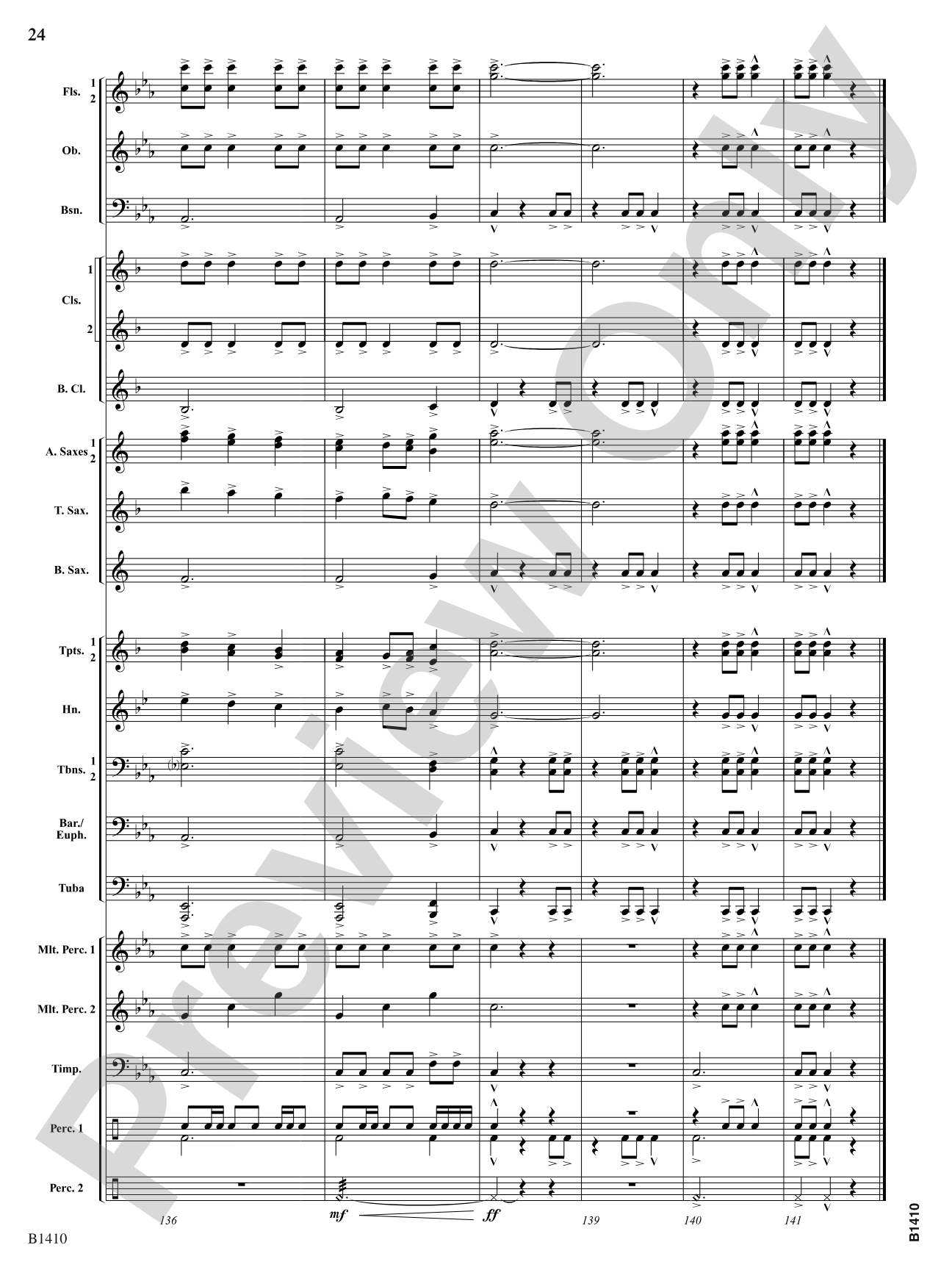 Electricity: Concert Band Conductor Score & Parts