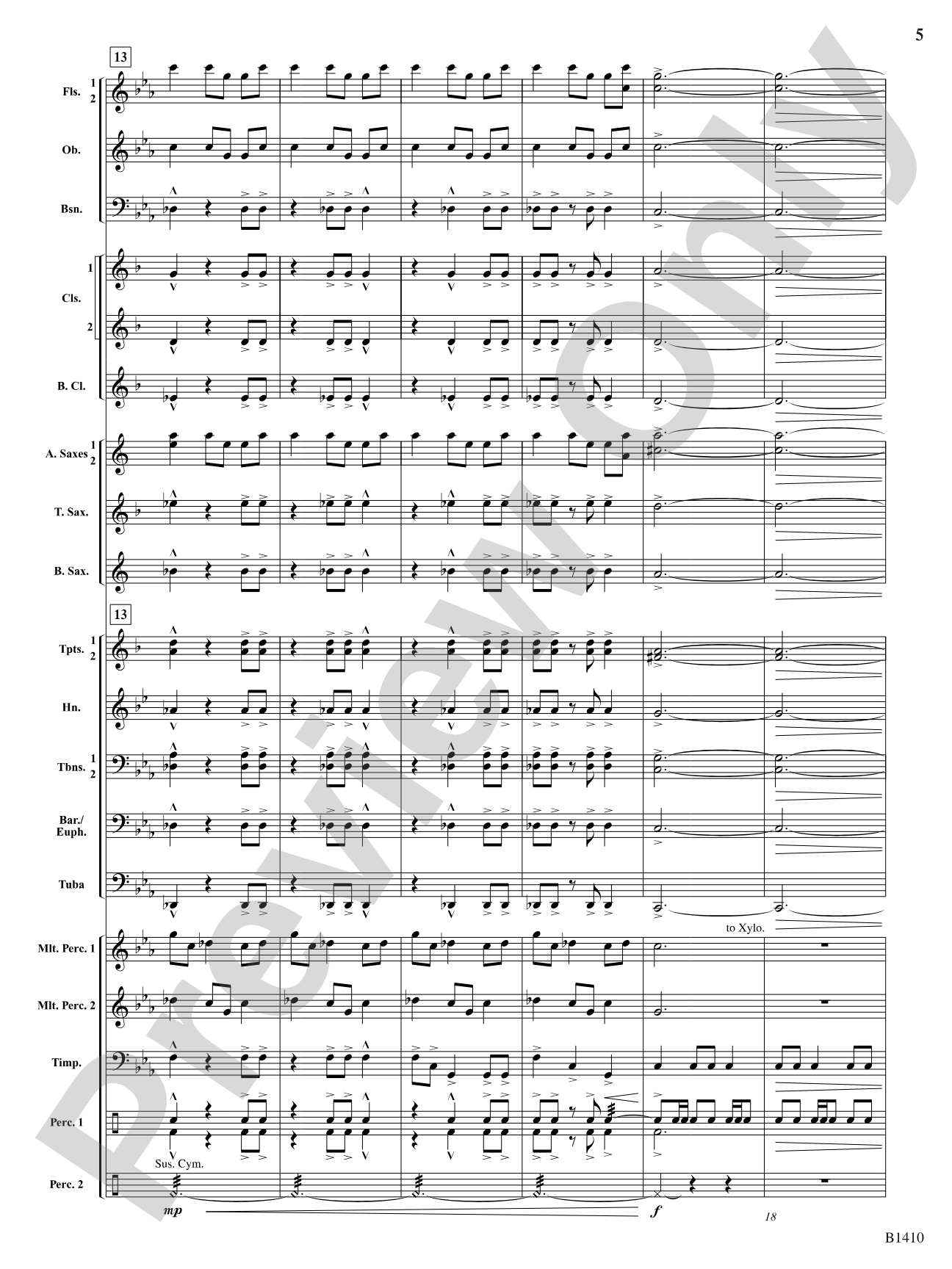 Electricity: Concert Band Conductor Score & Parts