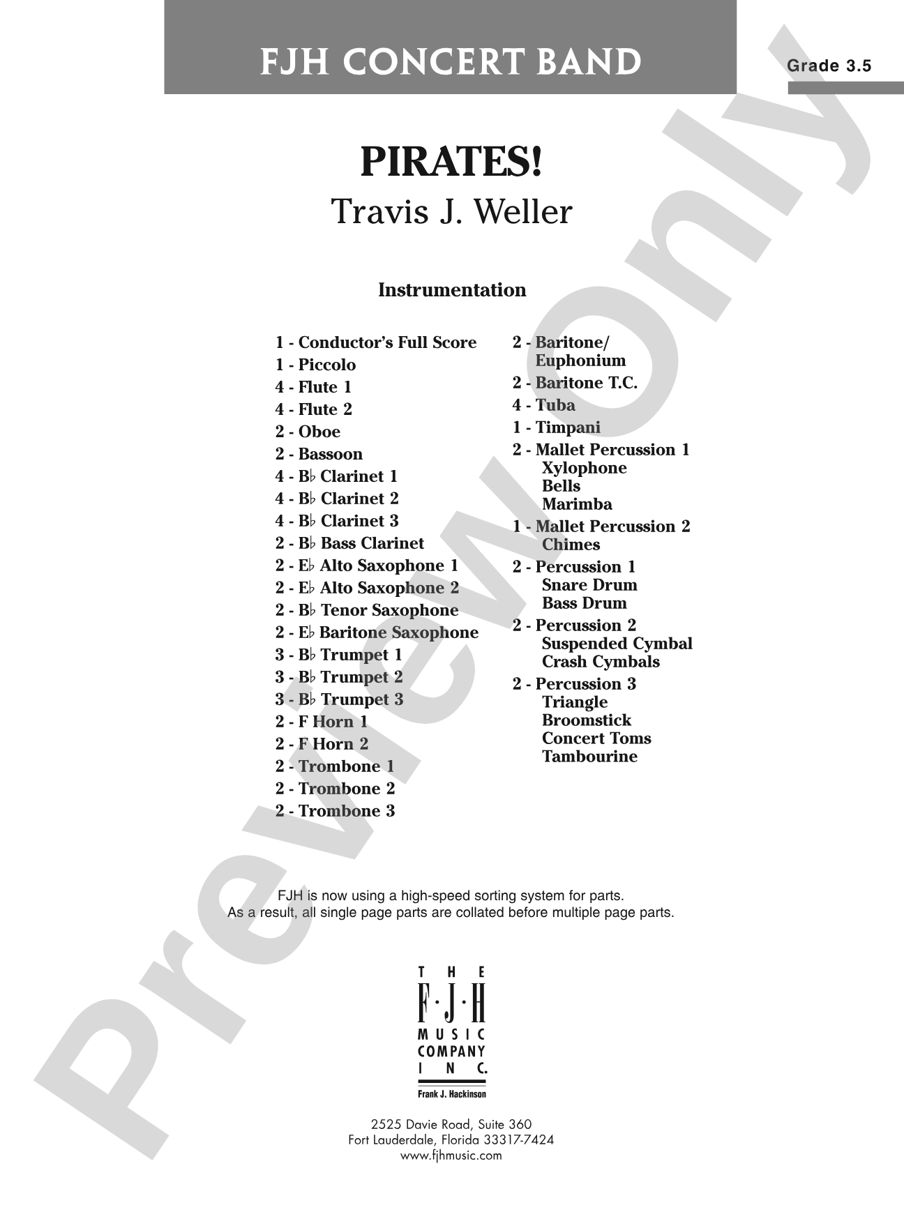 Pirates!: Concert Band Conductor Score & Parts