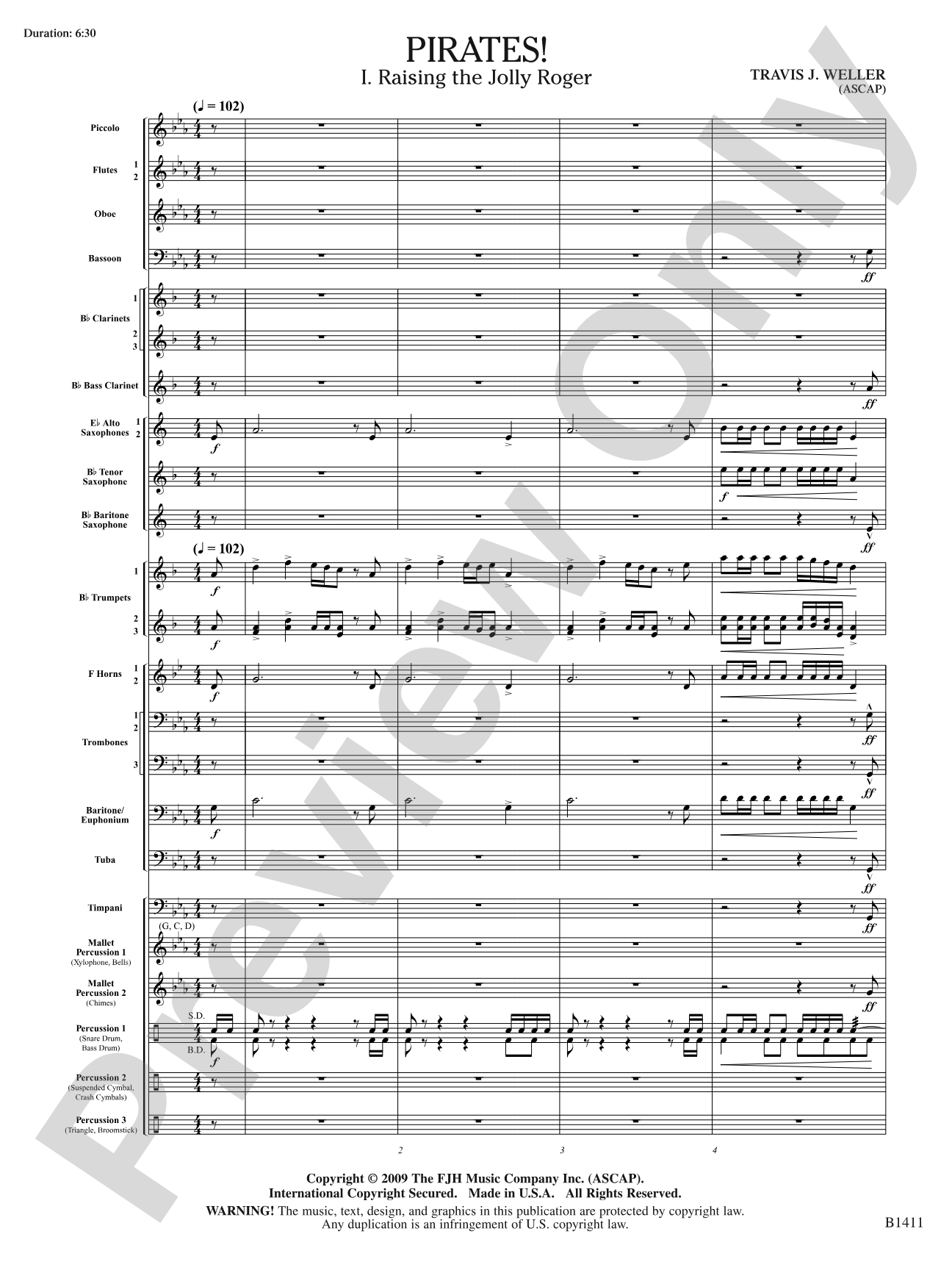 Pirates!: Concert Band Conductor Score & Parts