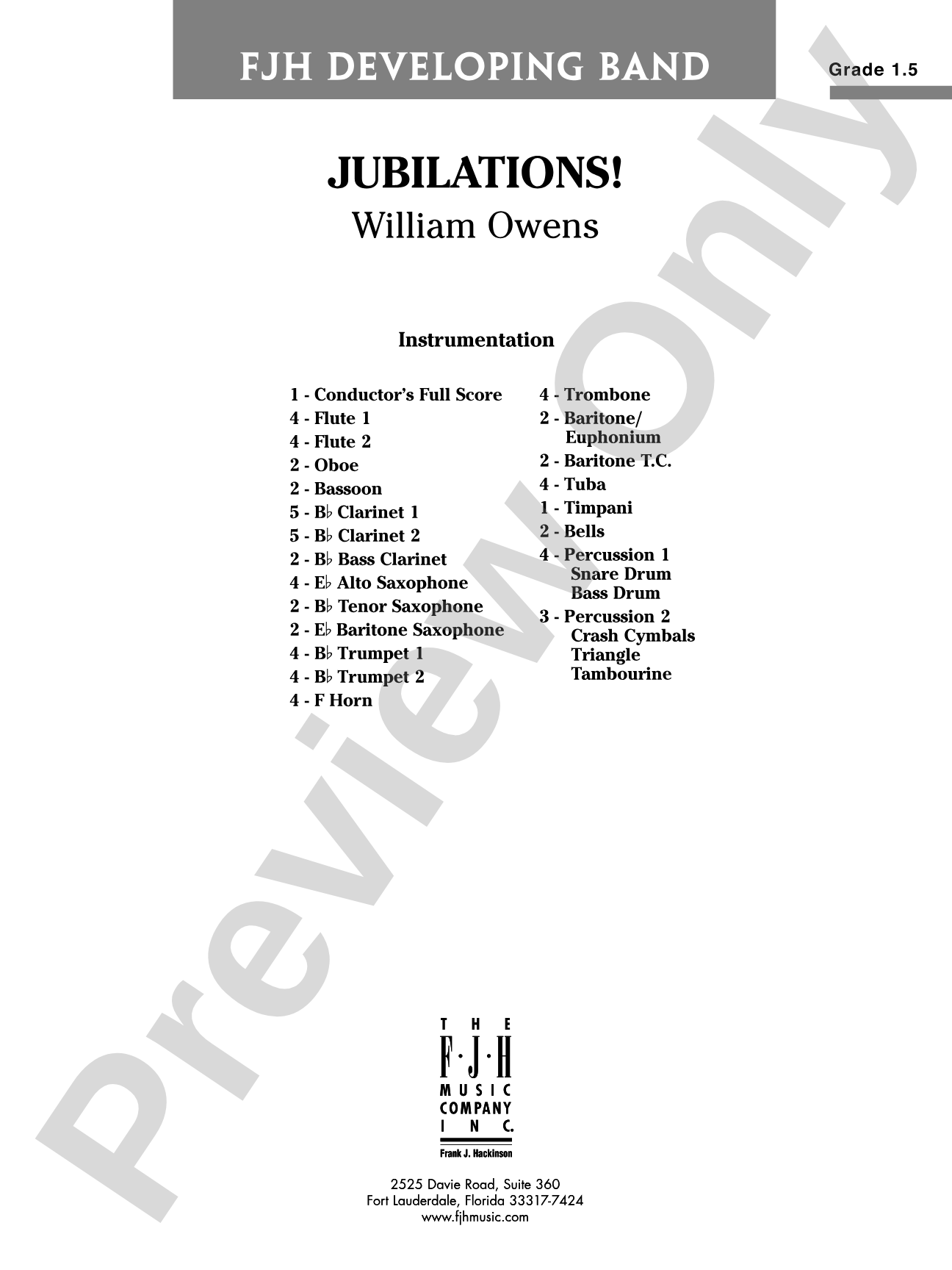 Jubilations!: Concert Band Conductor Score & Parts