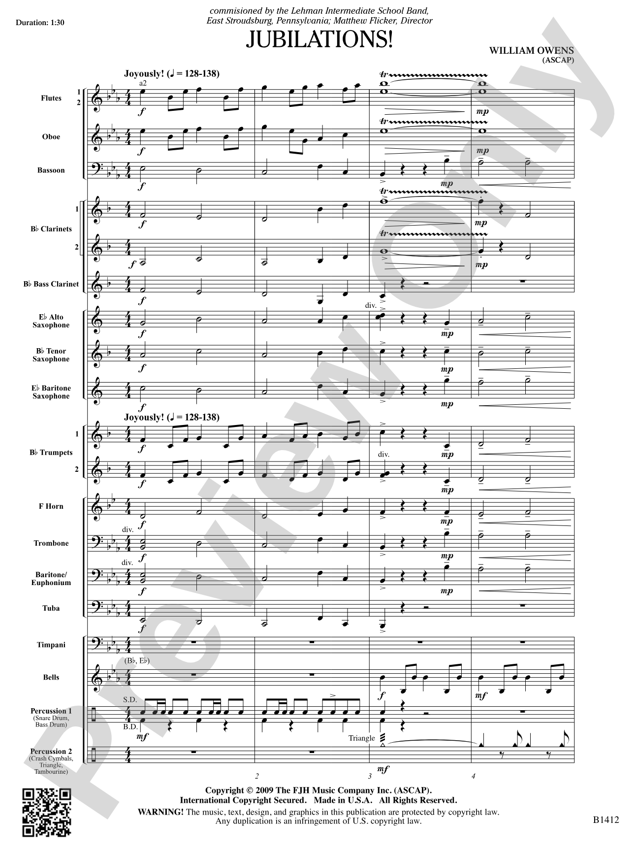 Jubilations!: Concert Band Conductor Score & Parts