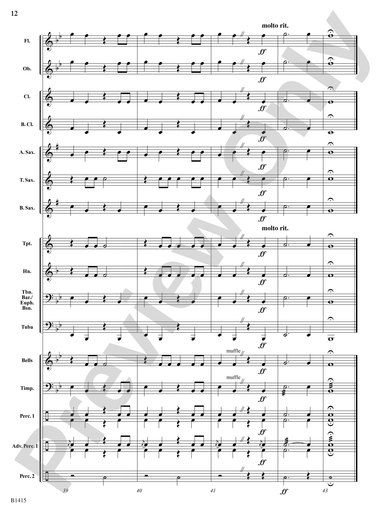 Hallelujah Chorus: Concert Band Conductor Score & Parts