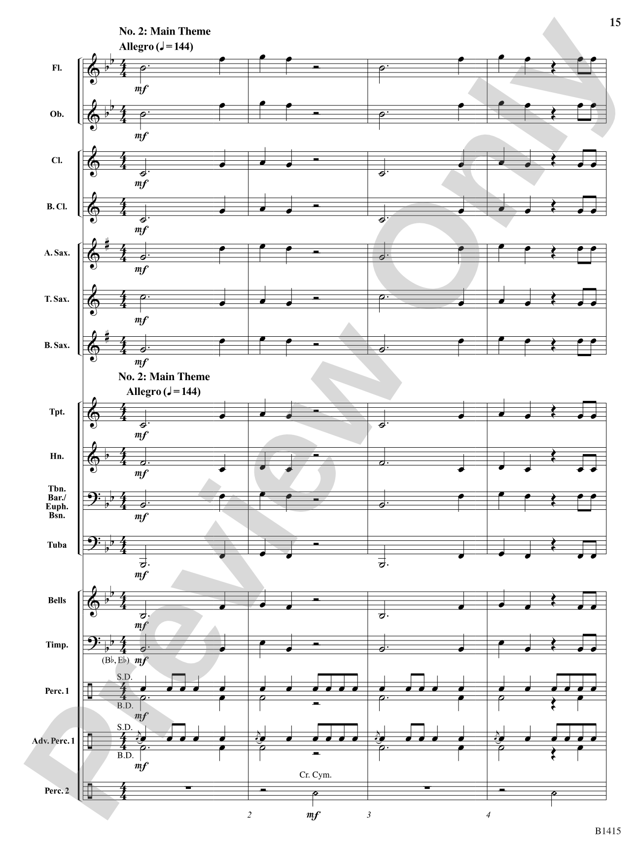 Hallelujah Chorus: Concert Band Conductor Score & Parts