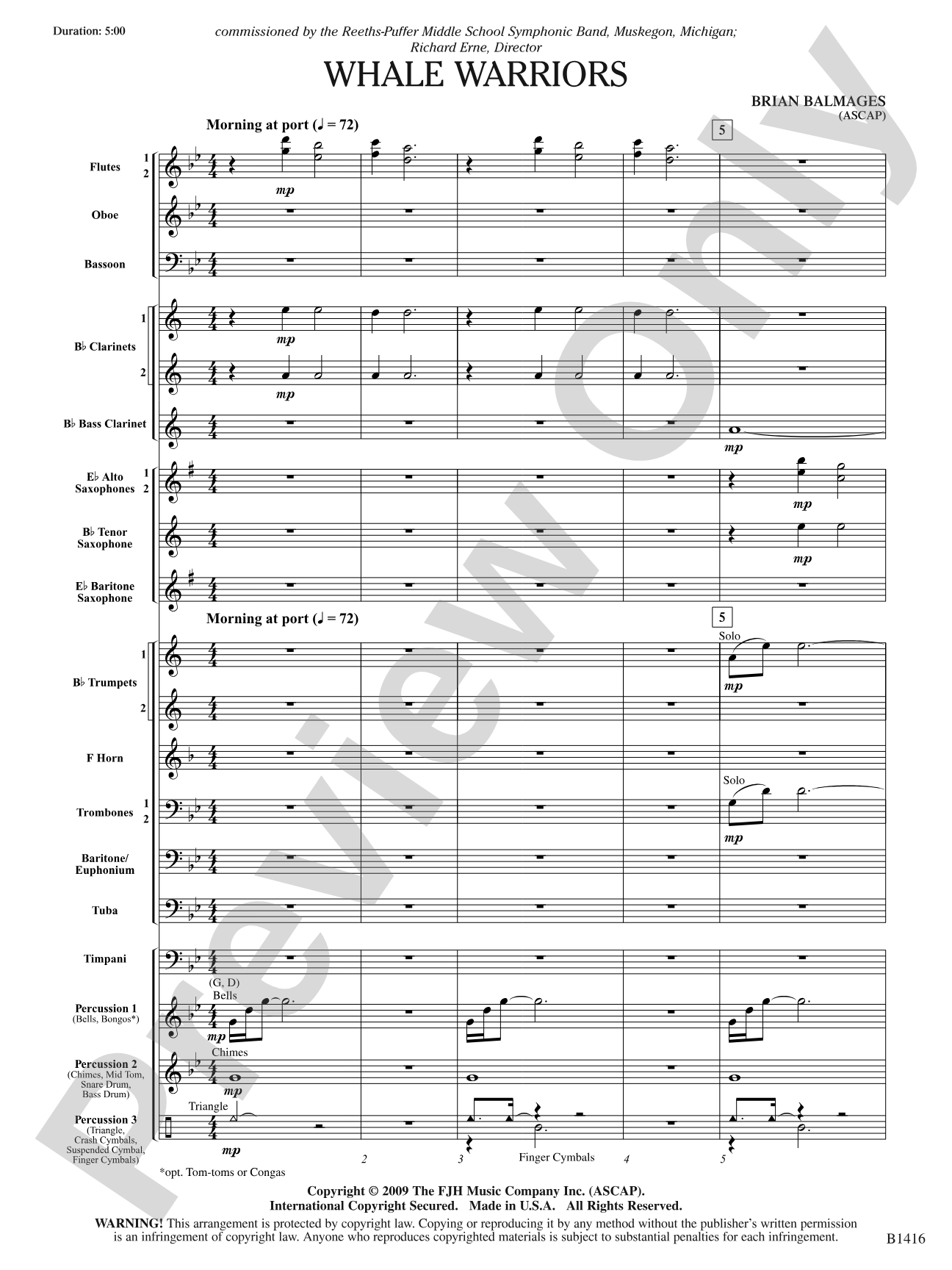 Whale Warriors: Score