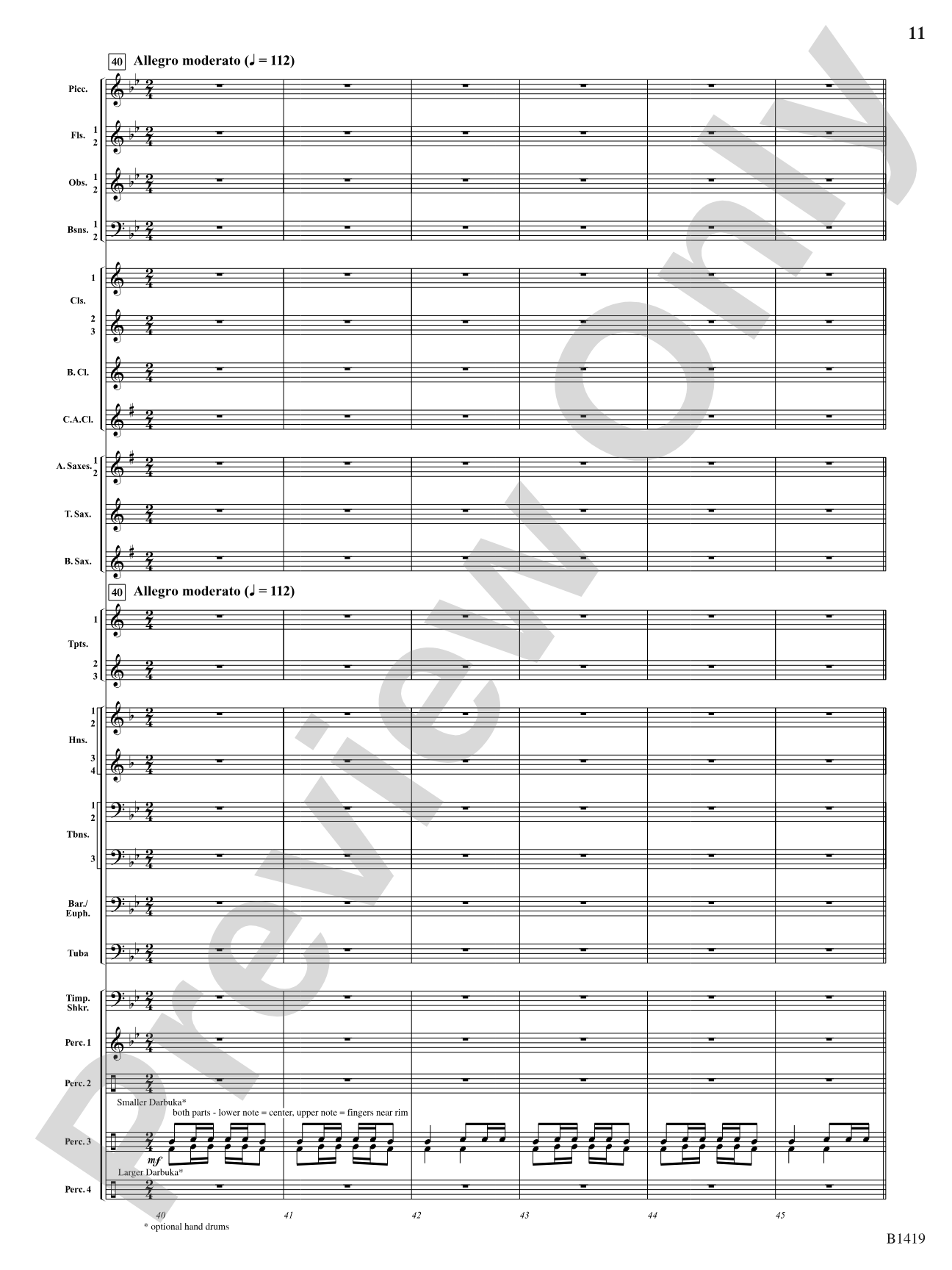 Arabian Dances: Concert Band Conductor Score & Parts