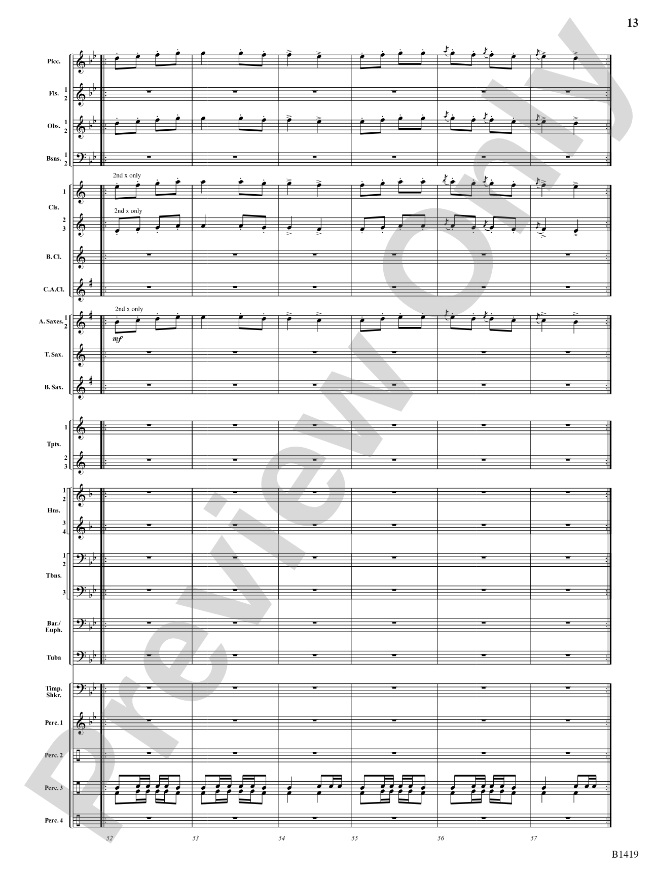 Arabian Dances: Concert Band Conductor Score & Parts
