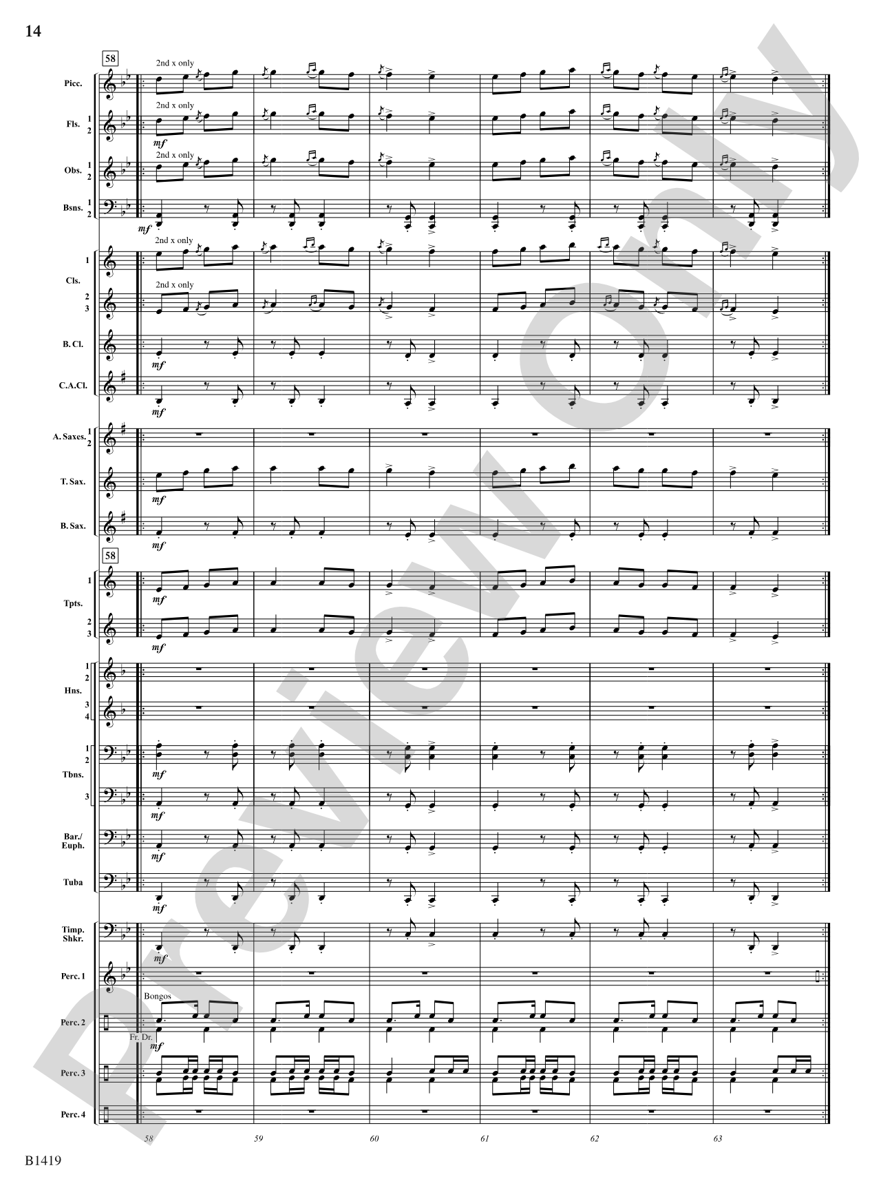 Arabian Dances: Concert Band Conductor Score & Parts