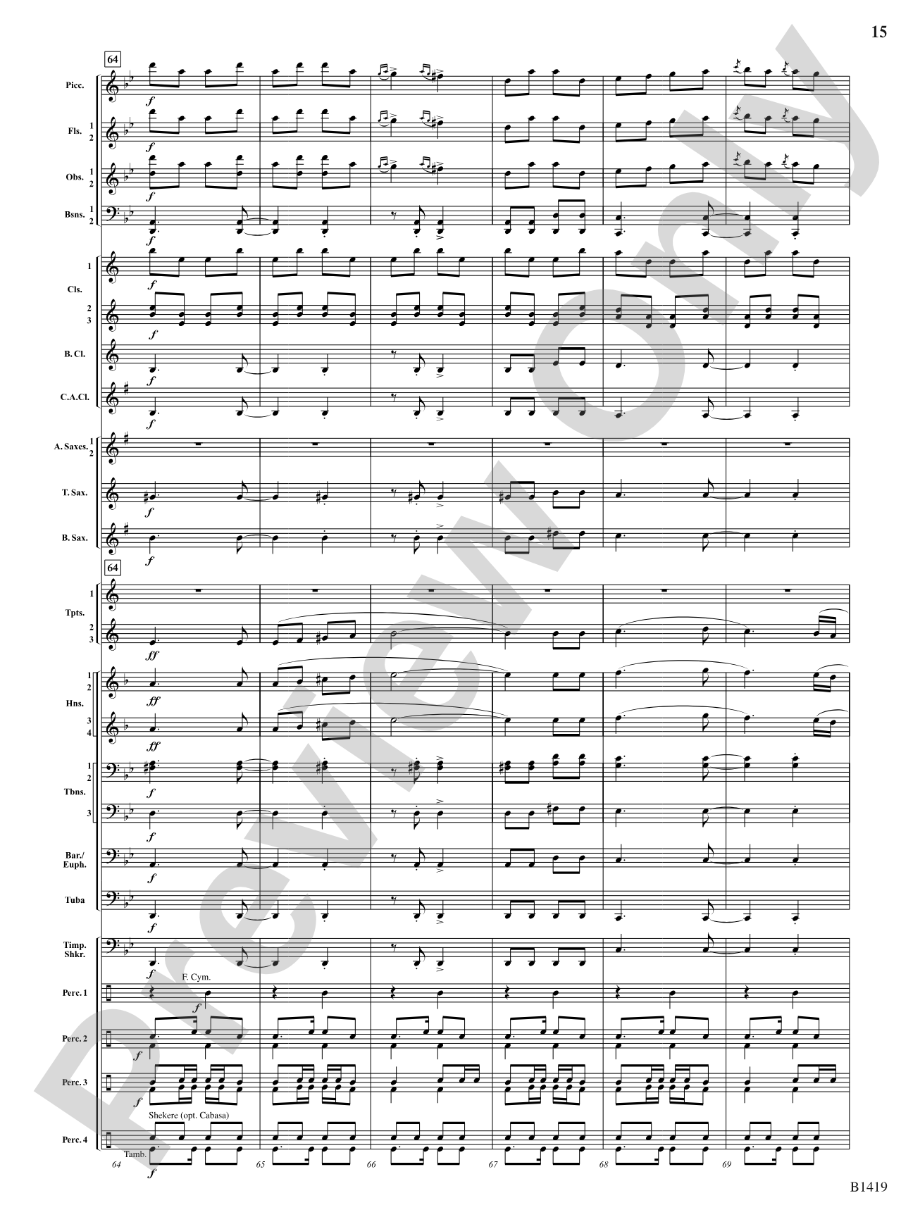 Arabian Dances: Concert Band Conductor Score & Parts
