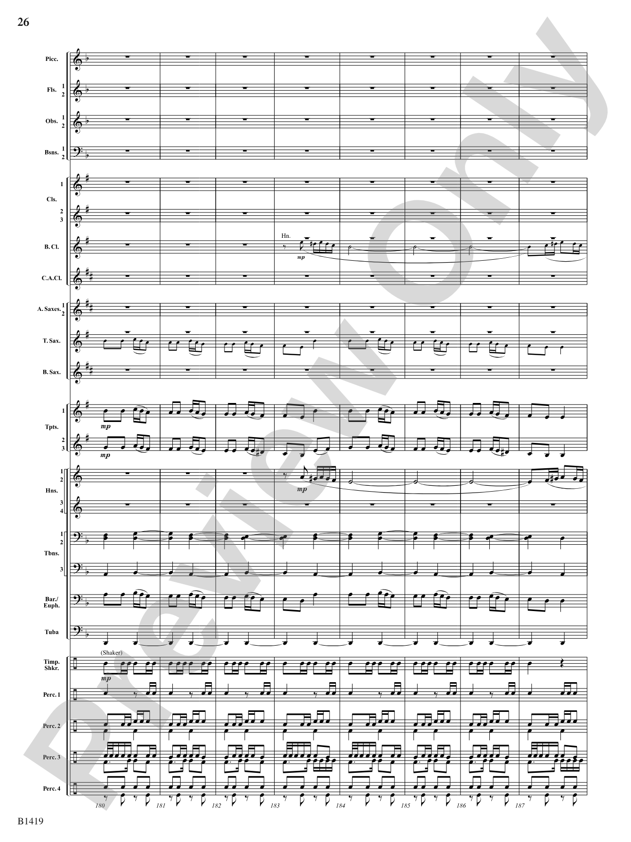 Arabian Dances: Concert Band Conductor Score & Parts