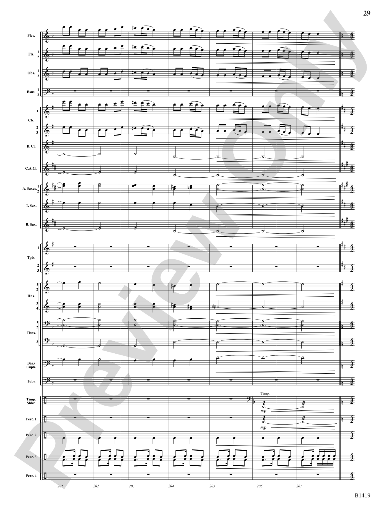 Arabian Dances: Concert Band Conductor Score & Parts