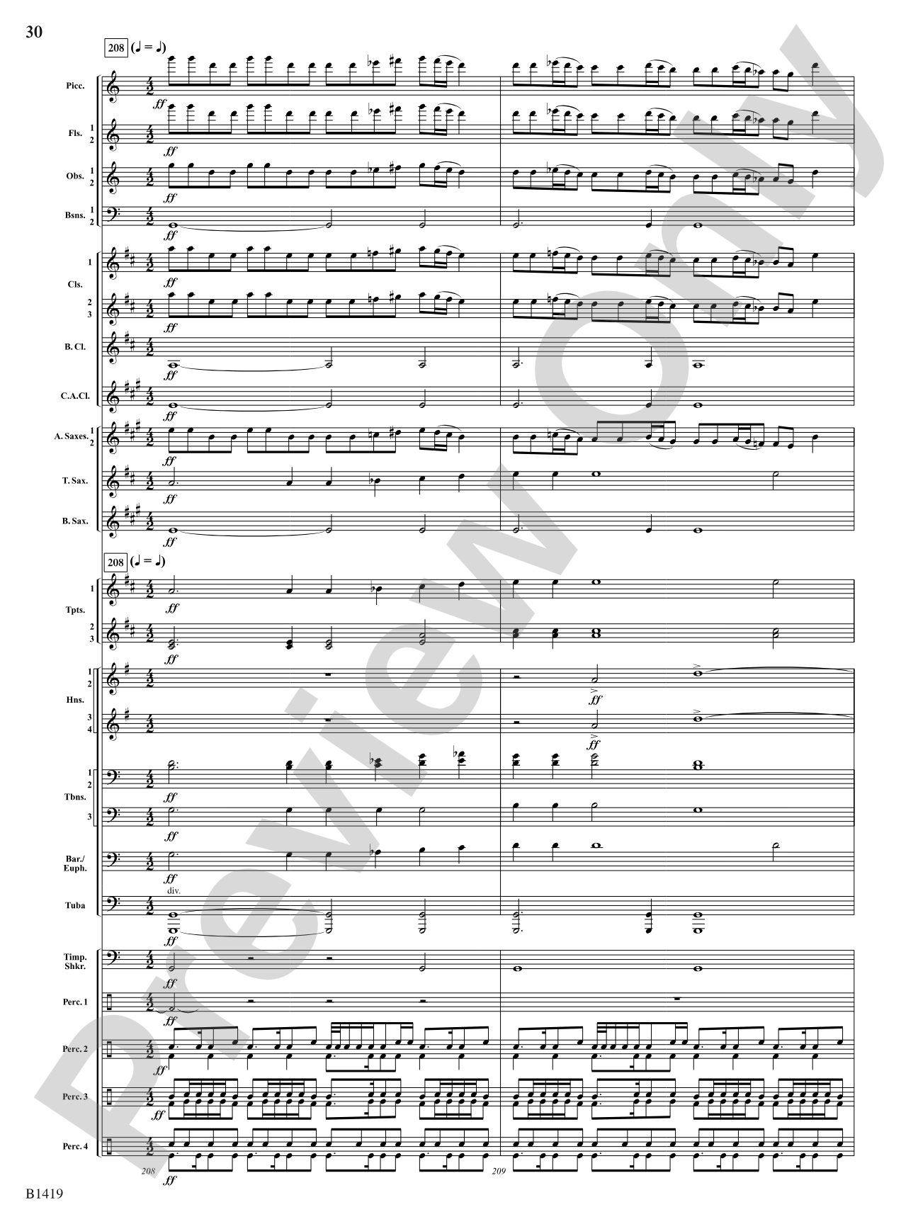 Arabian Dances: Concert Band Conductor Score & Parts