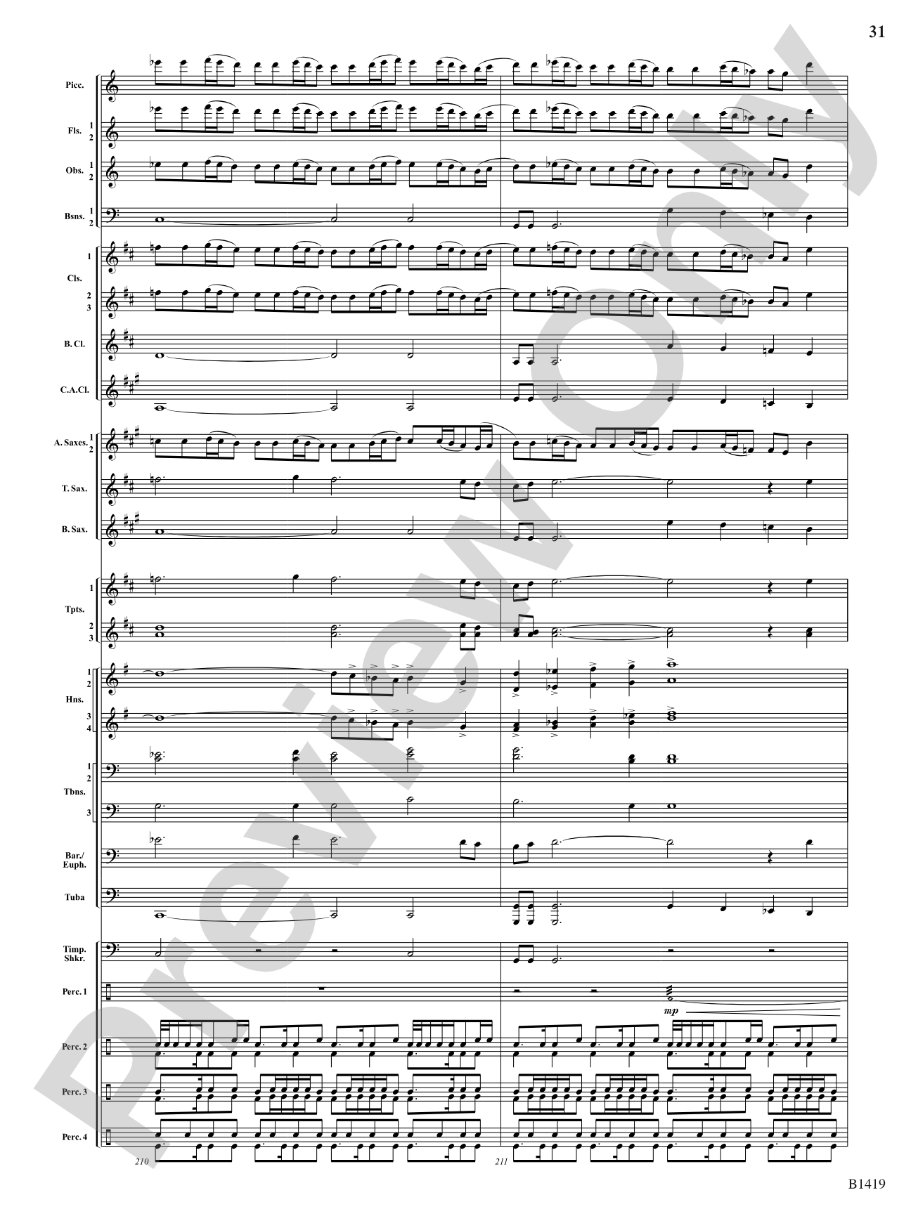 Arabian Dances: Concert Band Conductor Score & Parts