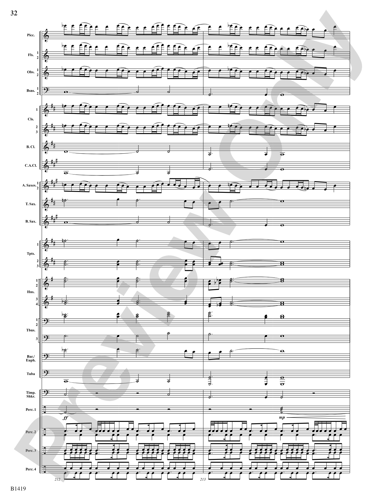 Arabian Dances: Concert Band Conductor Score & Parts