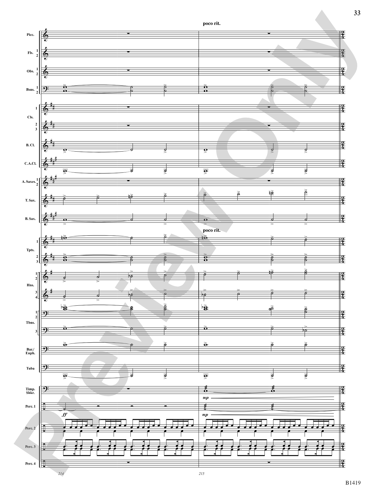 Arabian Dances: Concert Band Conductor Score & Parts