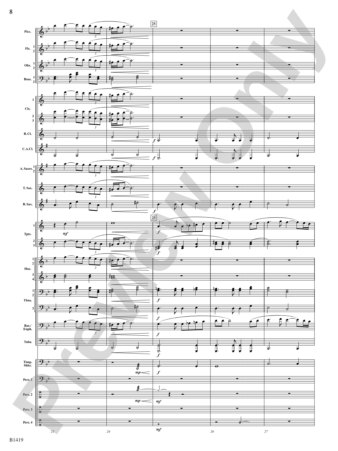 Arabian Dances: Concert Band Conductor Score & Parts