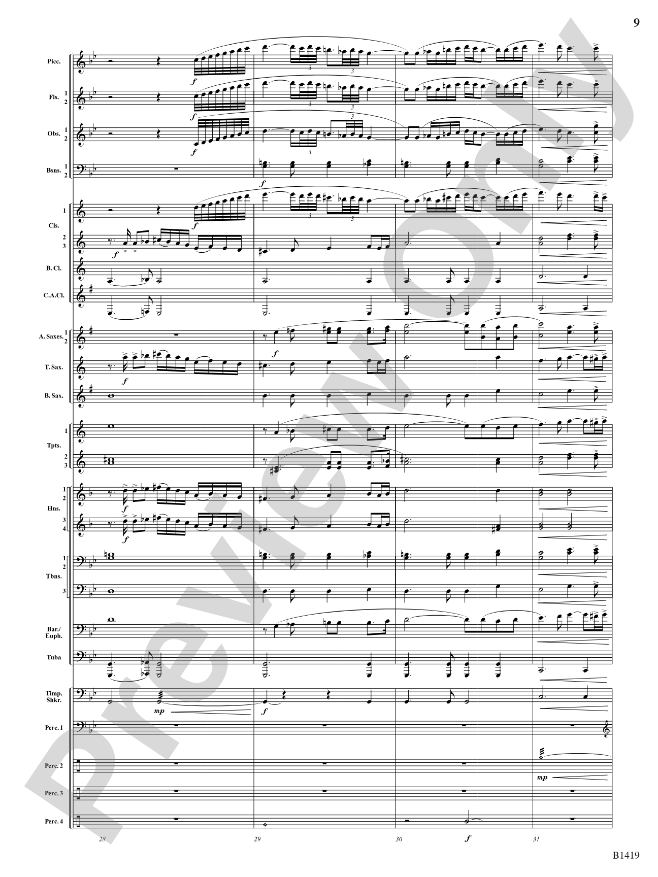 Arabian Dances: Concert Band Conductor Score & Parts