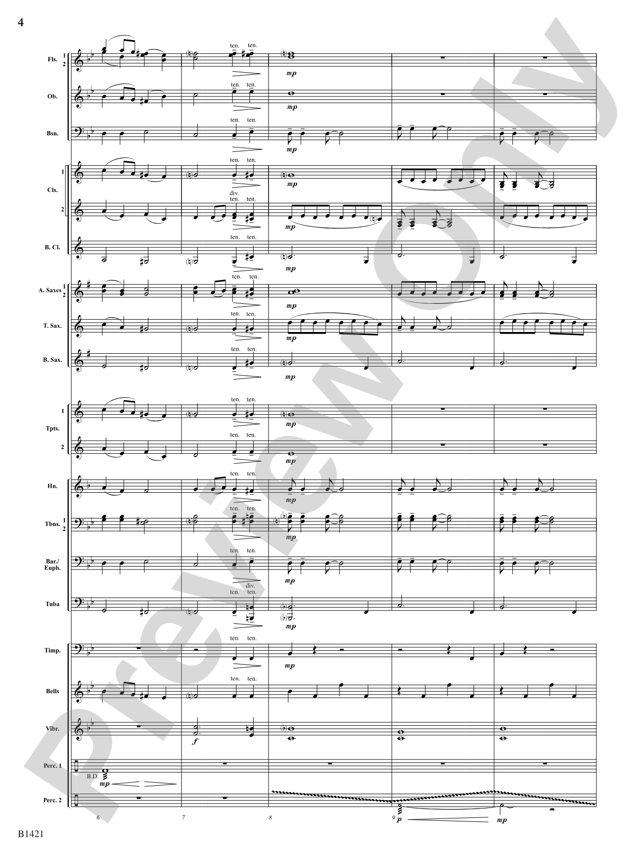 In Autumn: Concert Band Conductor Score & Parts