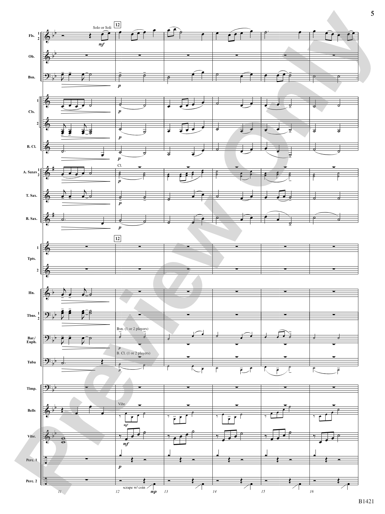 In Autumn: Concert Band Conductor Score & Parts