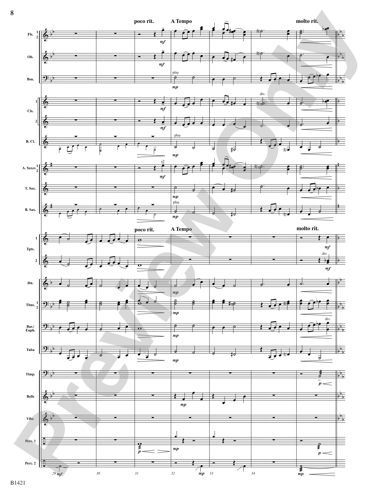 In Autumn: Concert Band Conductor Score & Parts