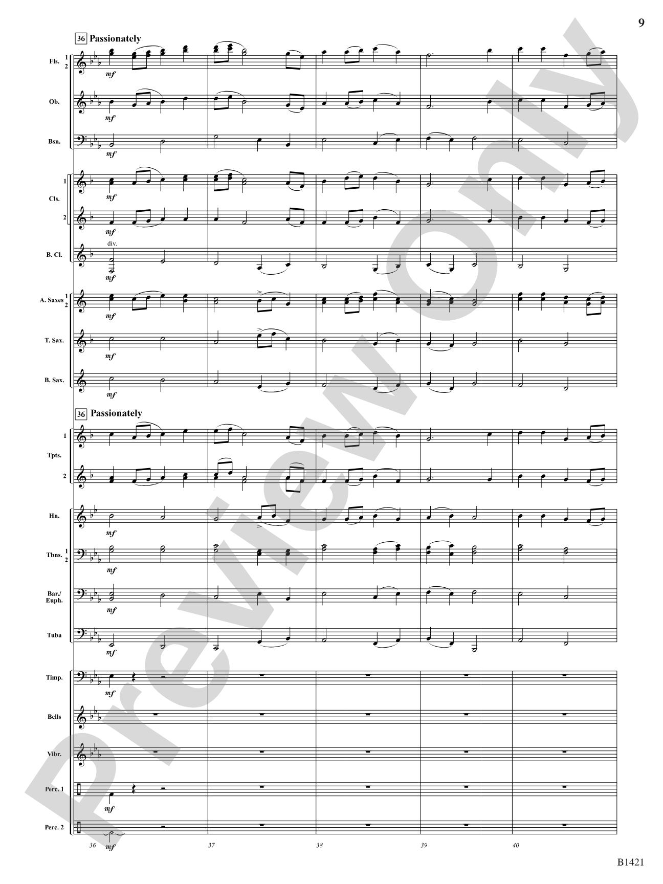 In Autumn: Concert Band Conductor Score & Parts