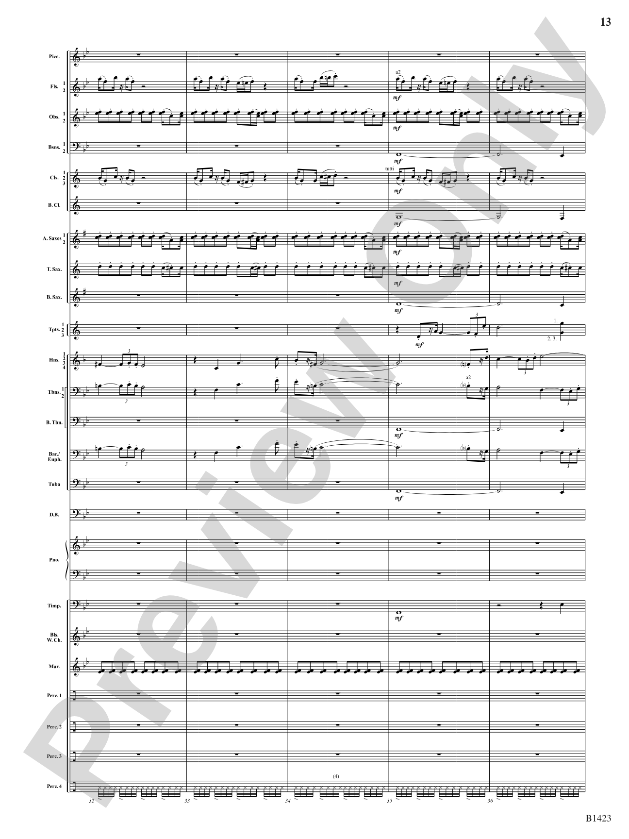 Dakota Fanfare: Concert Band Conductor Score & Parts