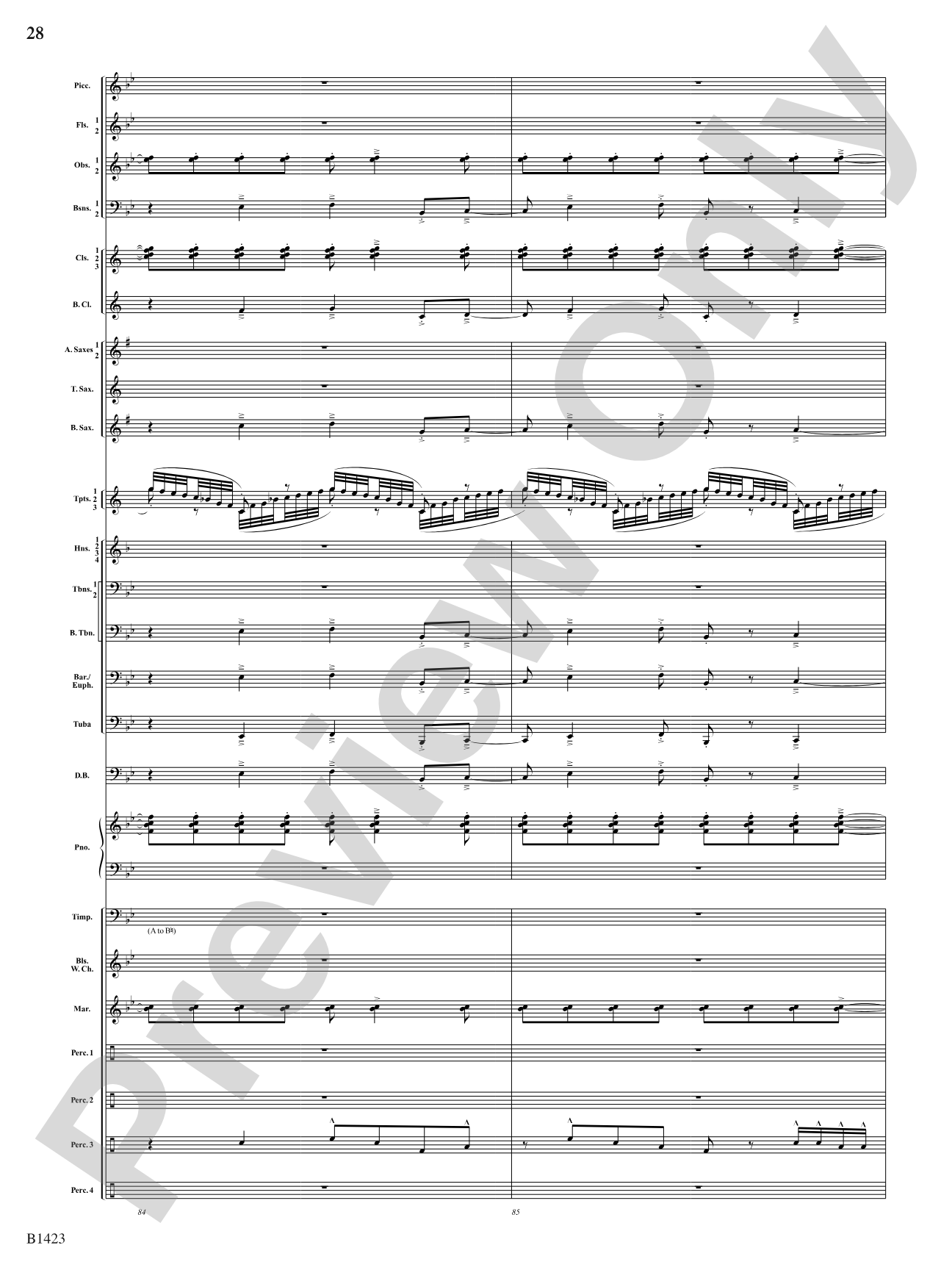 Dakota Fanfare: Concert Band Conductor Score & Parts