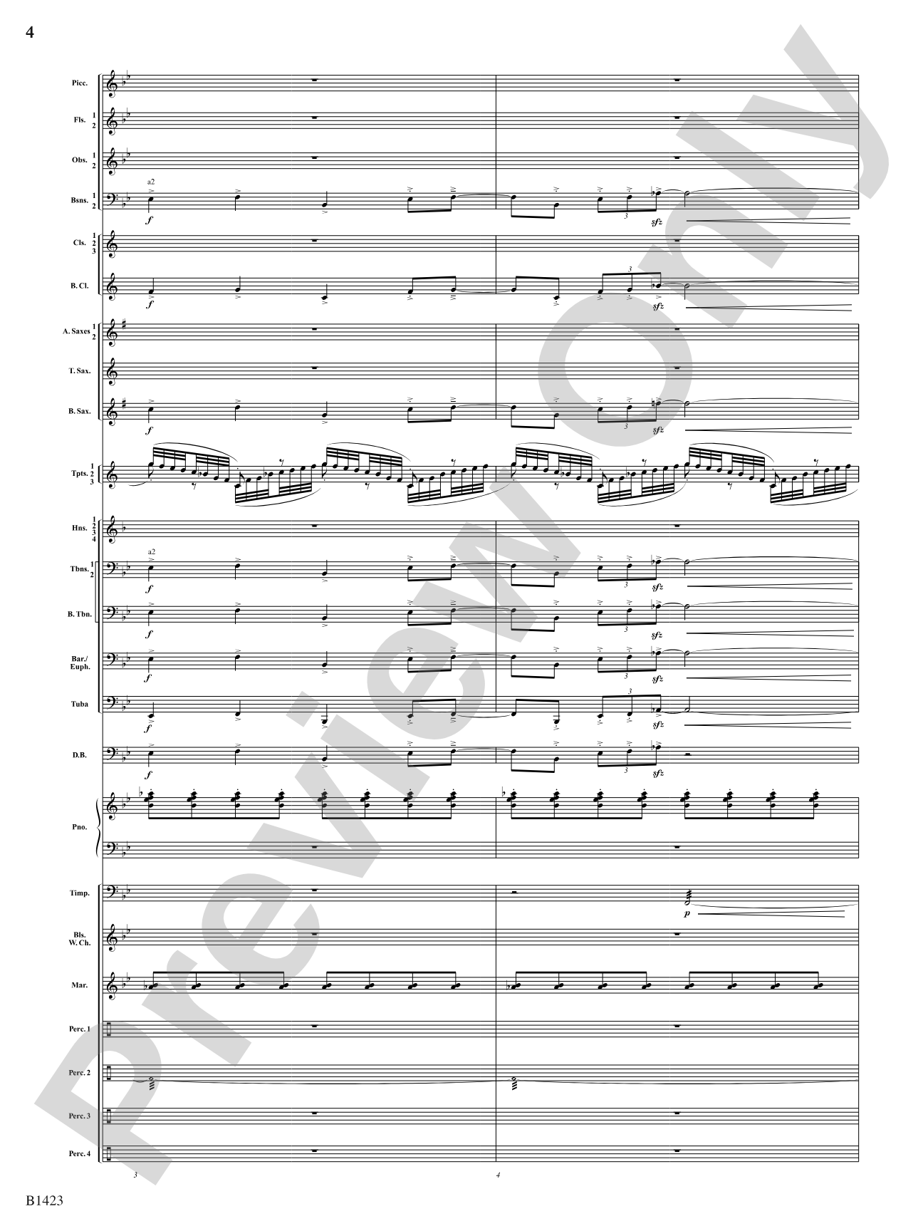 Dakota Fanfare: Concert Band Conductor Score & Parts