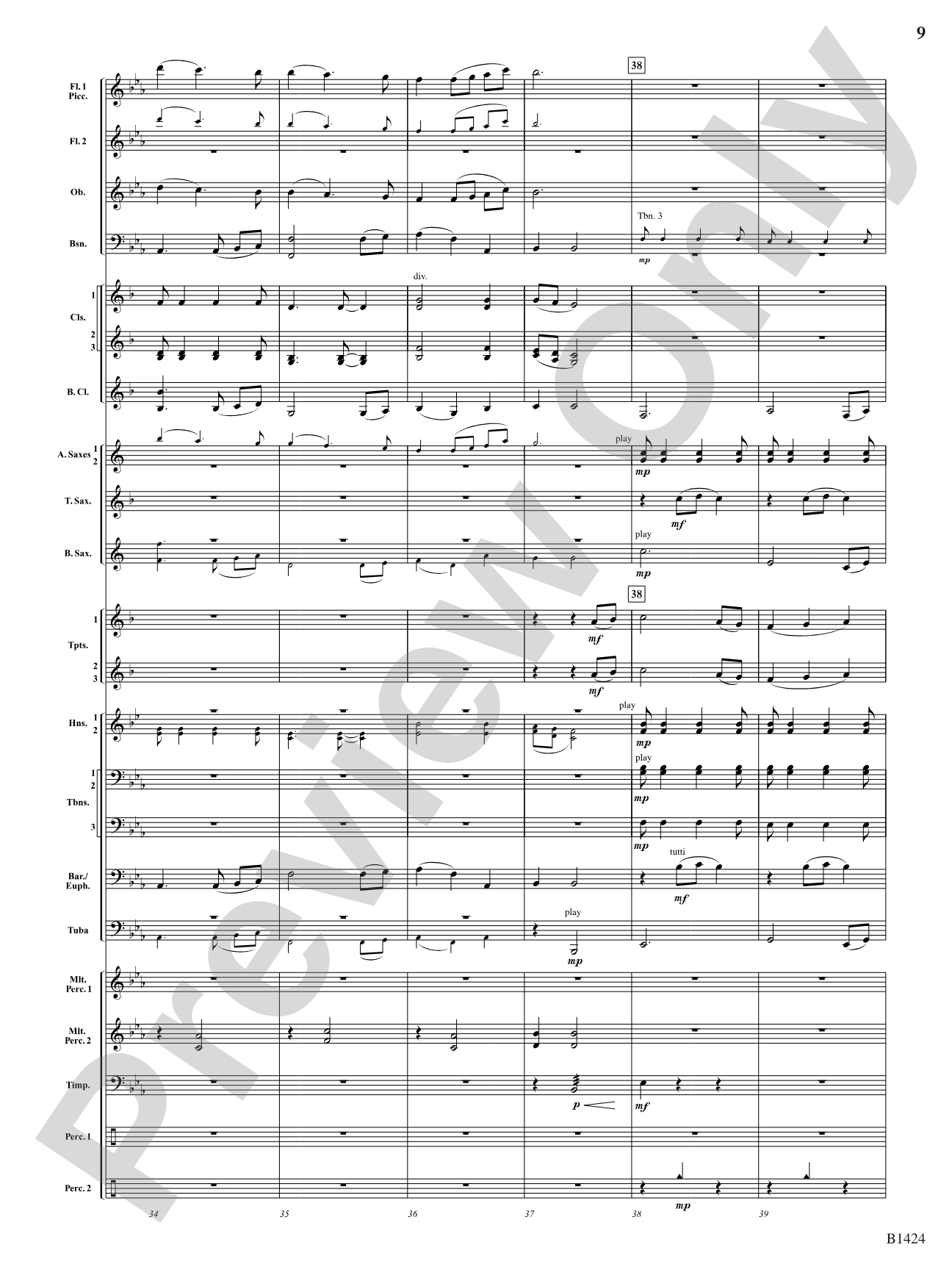 But Joy Comes...: Concert Band Conductor Score & Parts