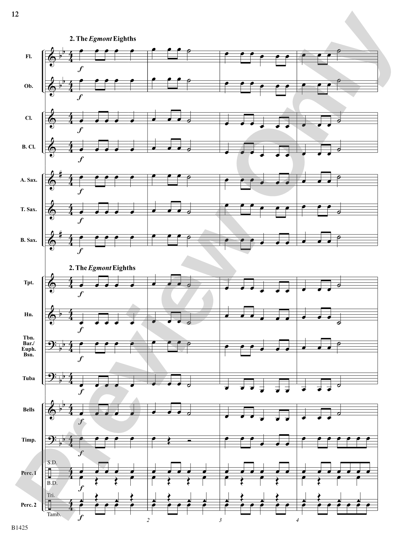 Fanfare on "Ode to Joy" from Symphony No. 9: Concert Band Conductor Score & Parts