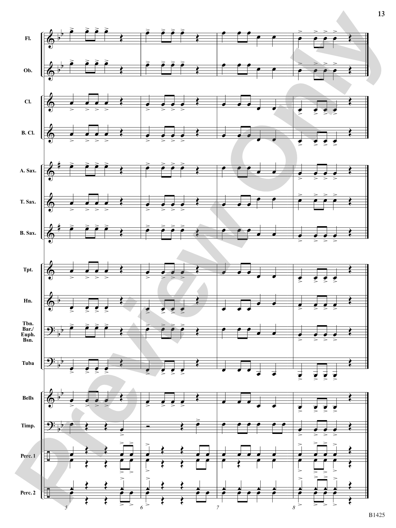 Fanfare on "Ode to Joy" from Symphony No. 9: Concert Band Conductor Score & Parts