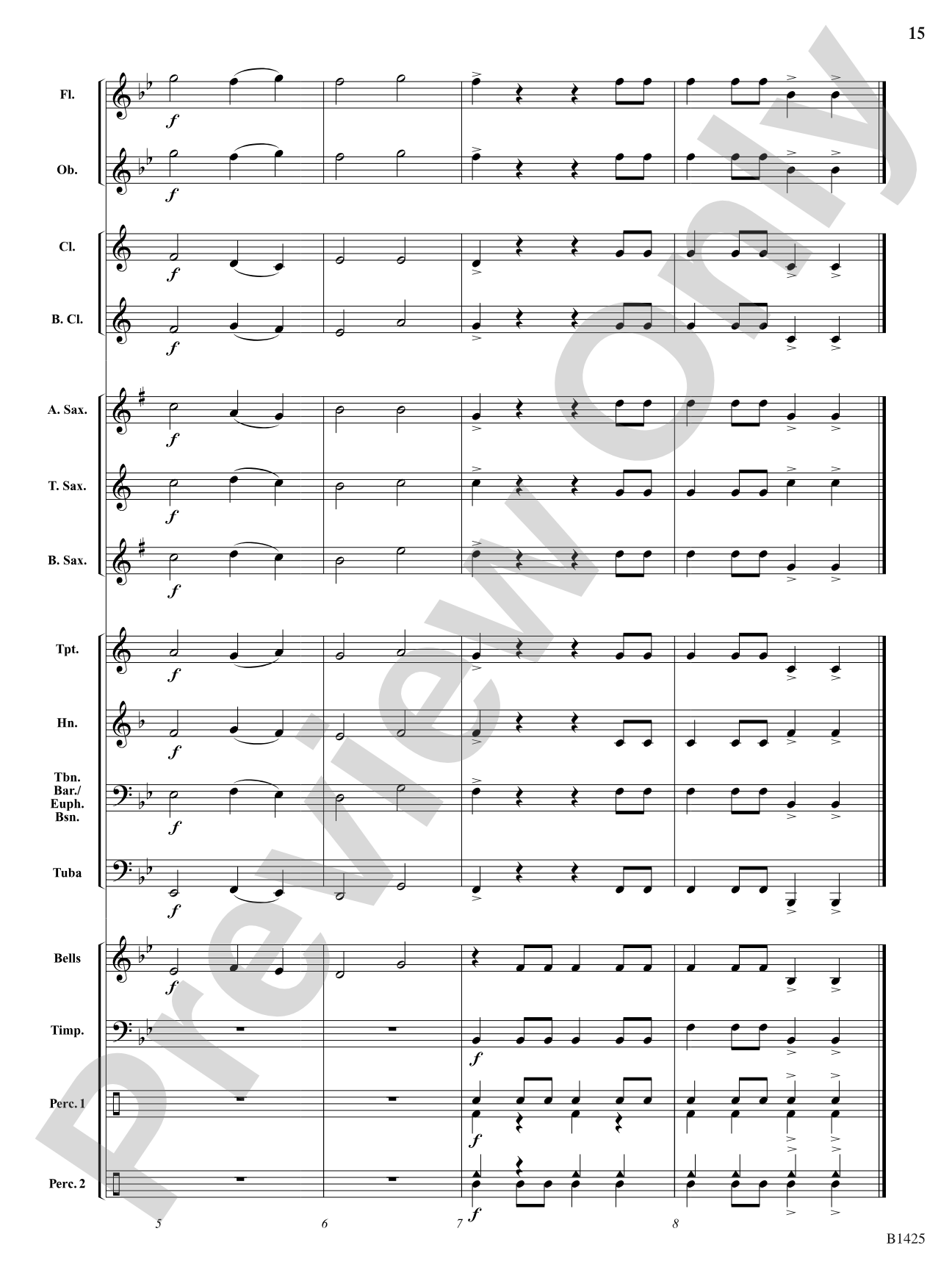 Fanfare on "Ode to Joy" from Symphony No. 9: Concert Band Conductor Score & Parts