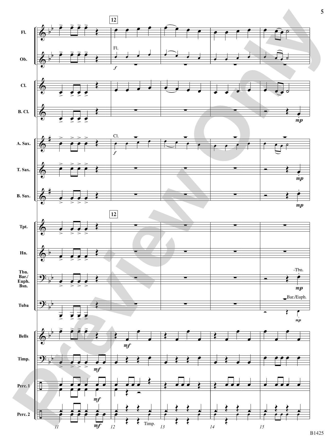 Fanfare on "Ode to Joy" from Symphony No. 9: Concert Band Conductor Score & Parts