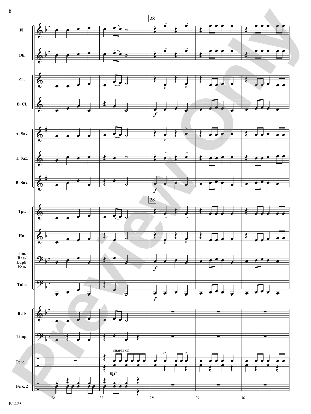 Fanfare on "Ode to Joy" from Symphony No. 9: Concert Band Conductor Score & Parts