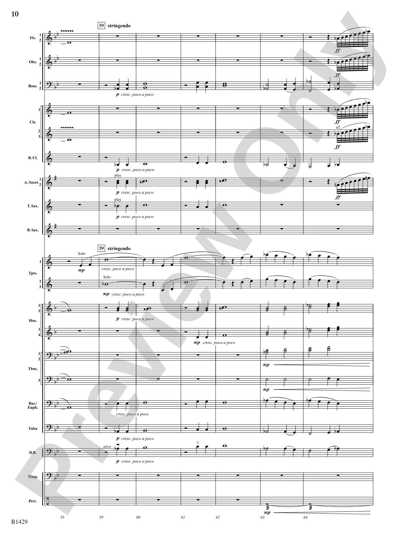 Silence Overwhelmed: Concert Band Conductor Score & Parts