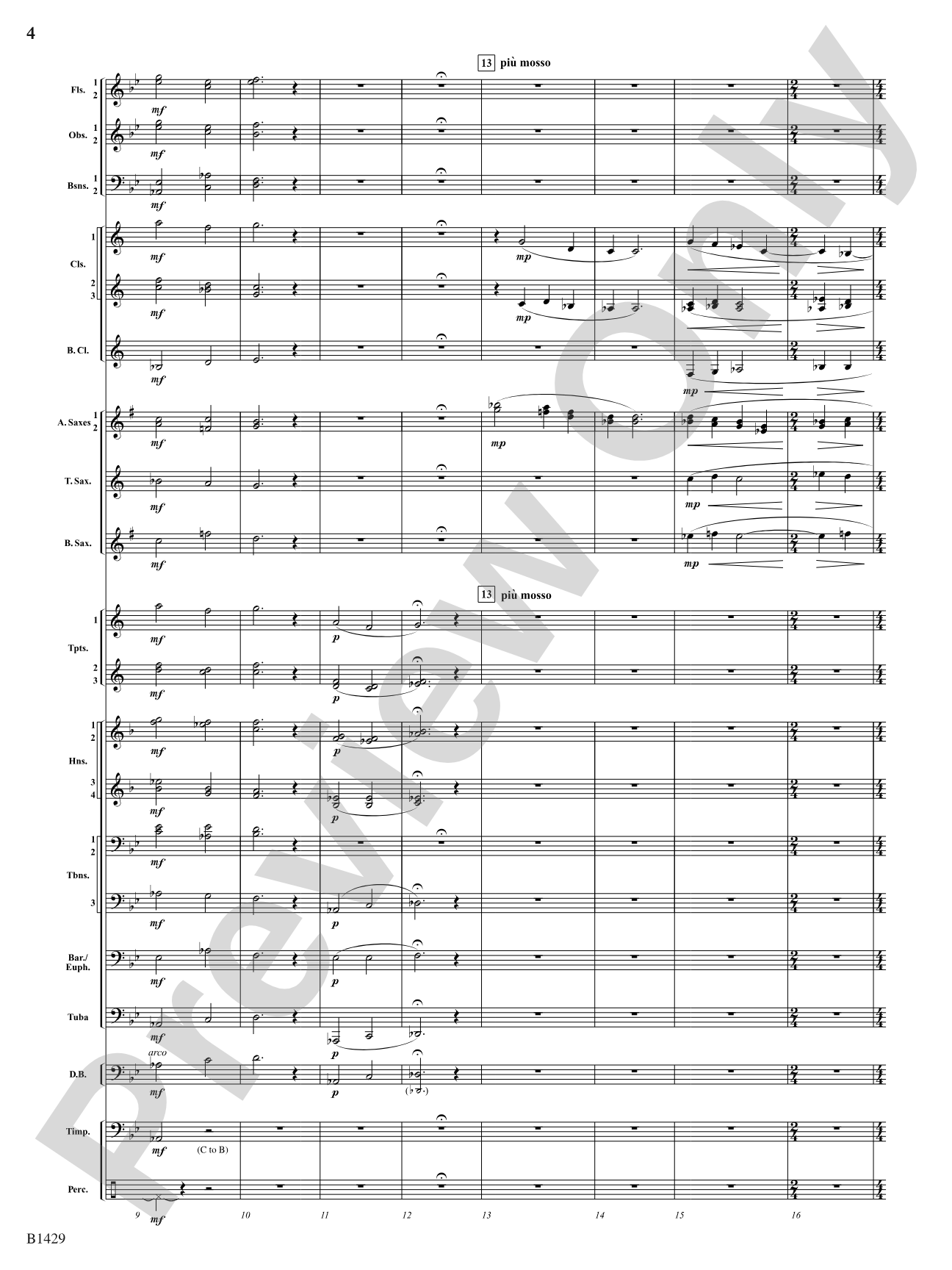 Silence Overwhelmed: Concert Band Conductor Score & Parts