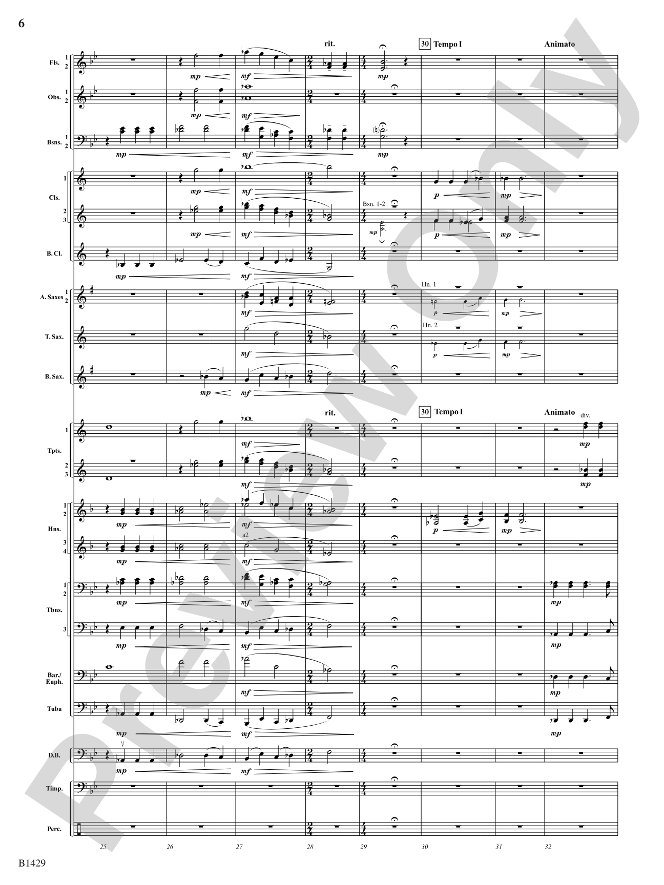 Silence Overwhelmed: Concert Band Conductor Score & Parts