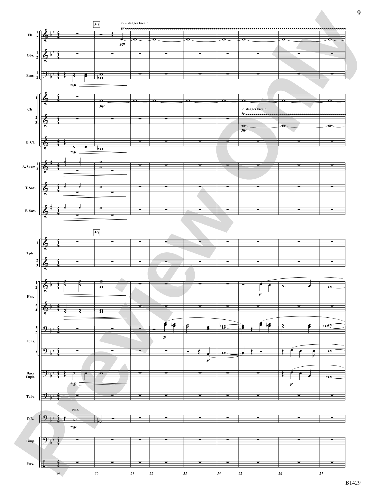 Silence Overwhelmed: Concert Band Conductor Score & Parts