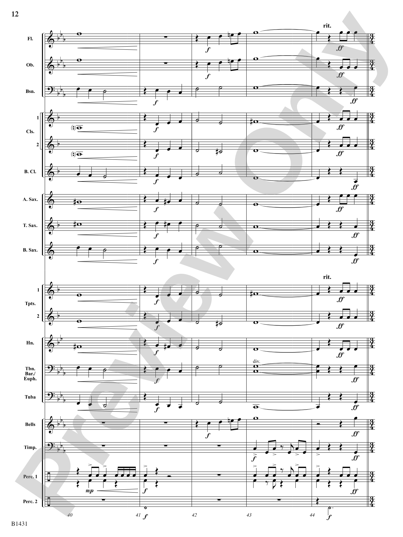 Fantasy on an Old English Melody: Concert Band Conductor Score & Parts