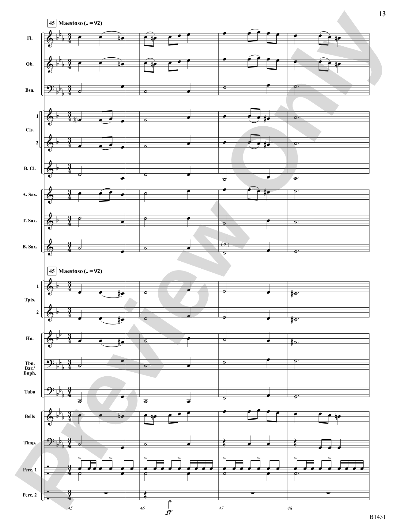 Fantasy on an Old English Melody: Concert Band Conductor Score & Parts