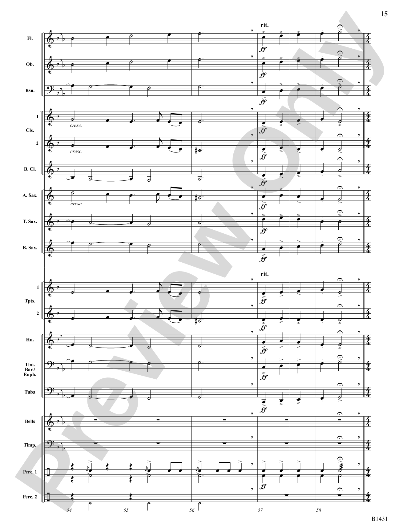 Fantasy on an Old English Melody: Concert Band Conductor Score & Parts