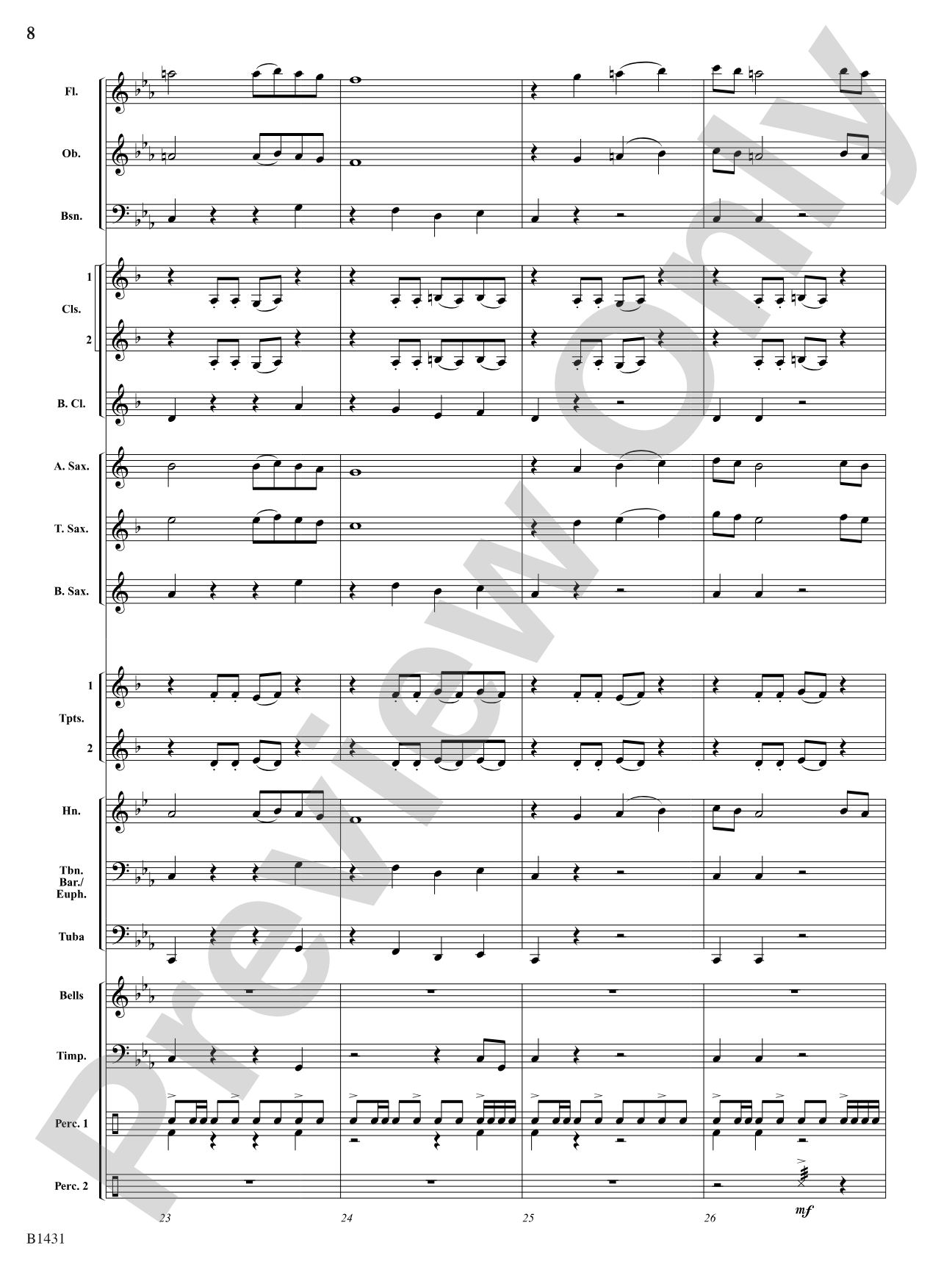 Fantasy on an Old English Melody: Concert Band Conductor Score & Parts