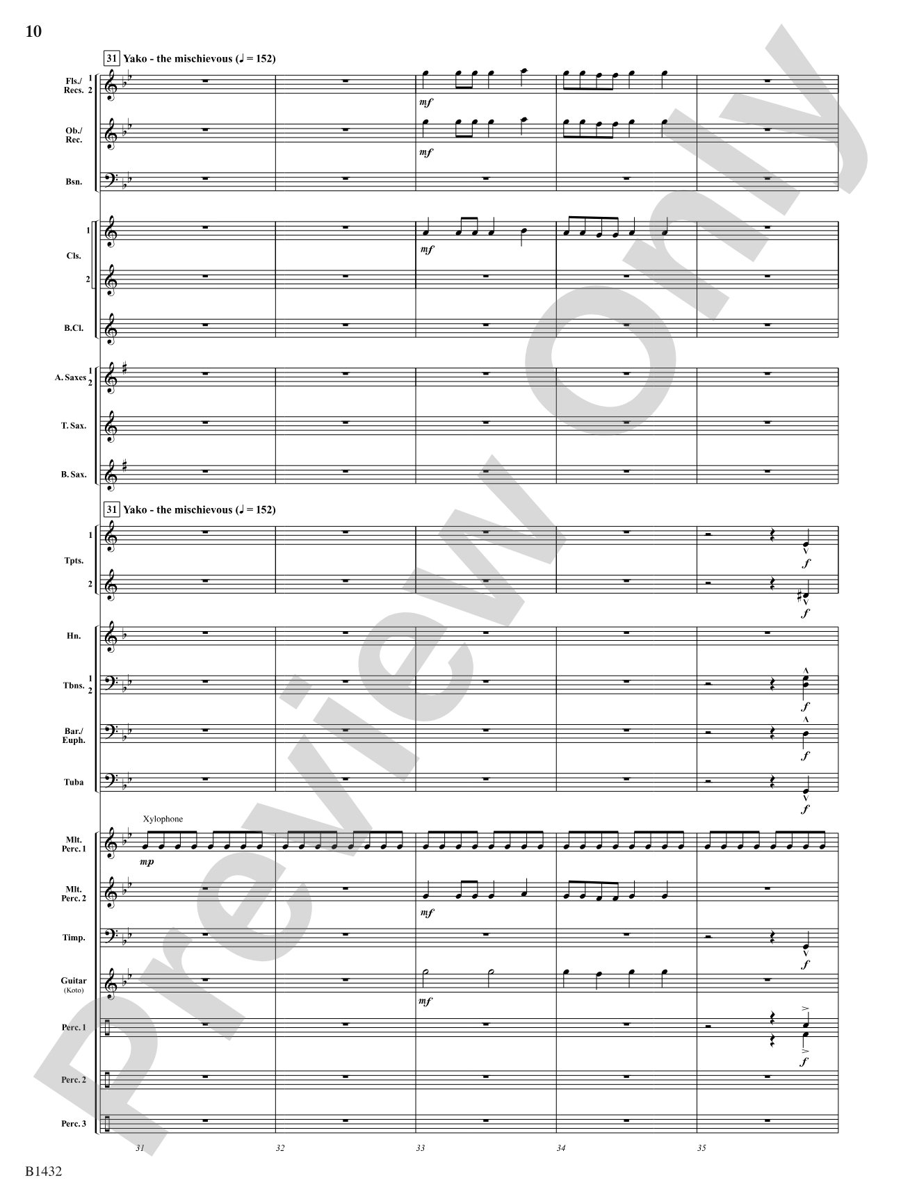 Kitsune: The Fox Spirits: Concert Band Conductor Score & Parts