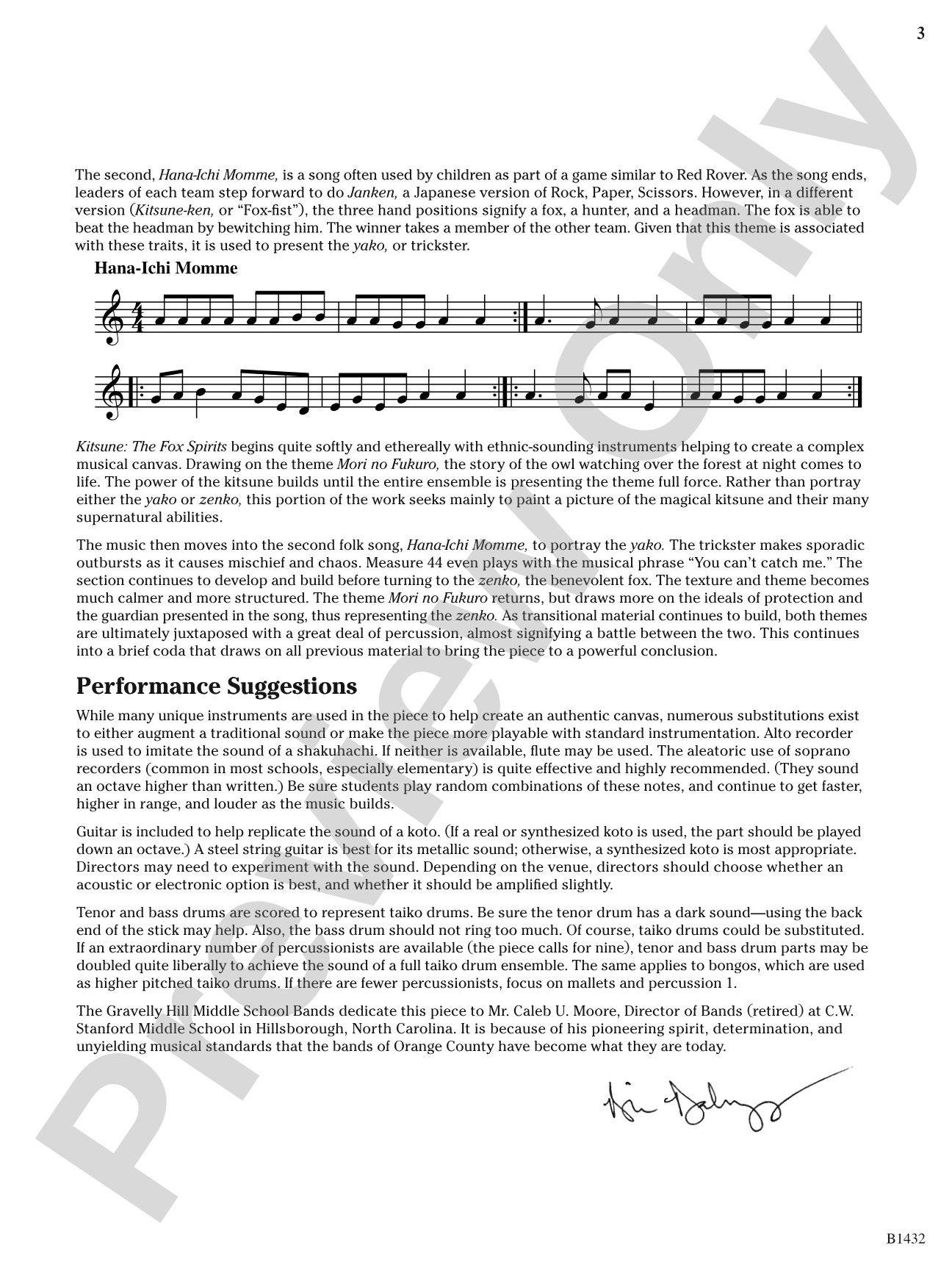 Kitsune: The Fox Spirits: Concert Band Conductor Score & Parts