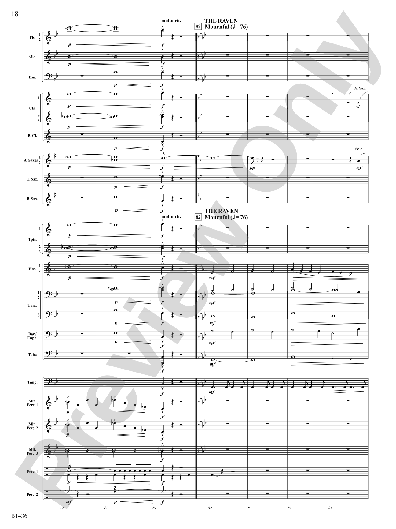 The Heart of Madness: Concert Band Conductor Score & Parts