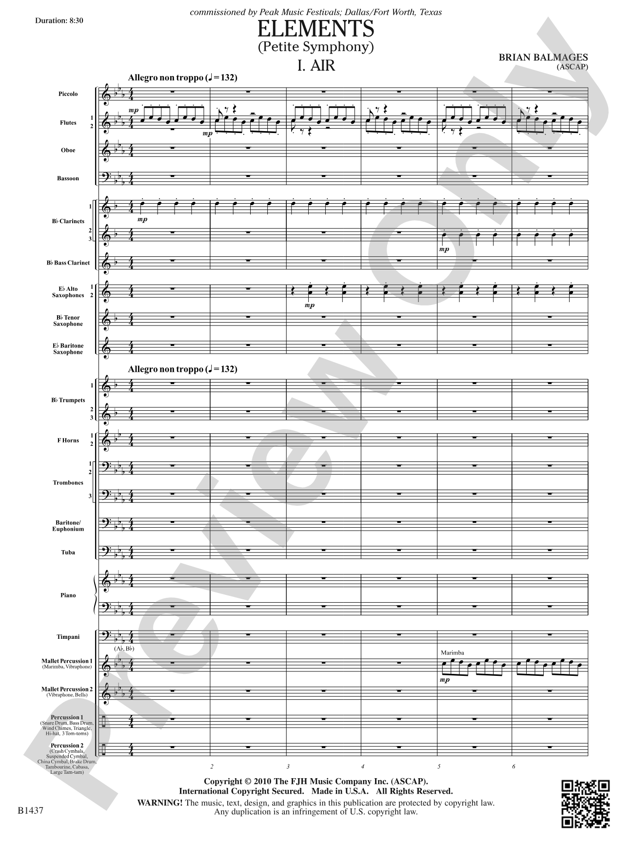 Elements (Petite Symphony): Concert Band Conductor Score & Parts