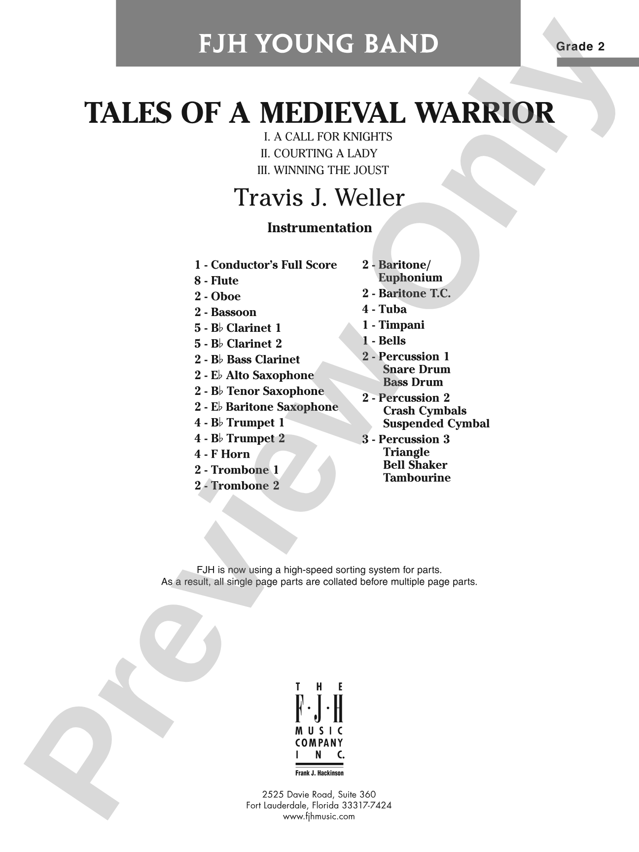 Tales of a Medieval Warrior: Concert Band Conductor Score & Parts