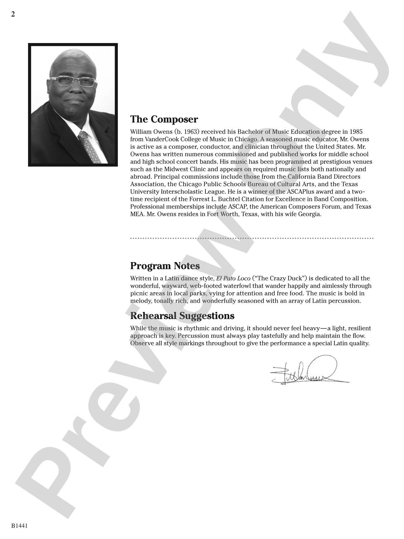 El Pato Loco (The Crazy Duck): Concert Band Conductor Score & Parts