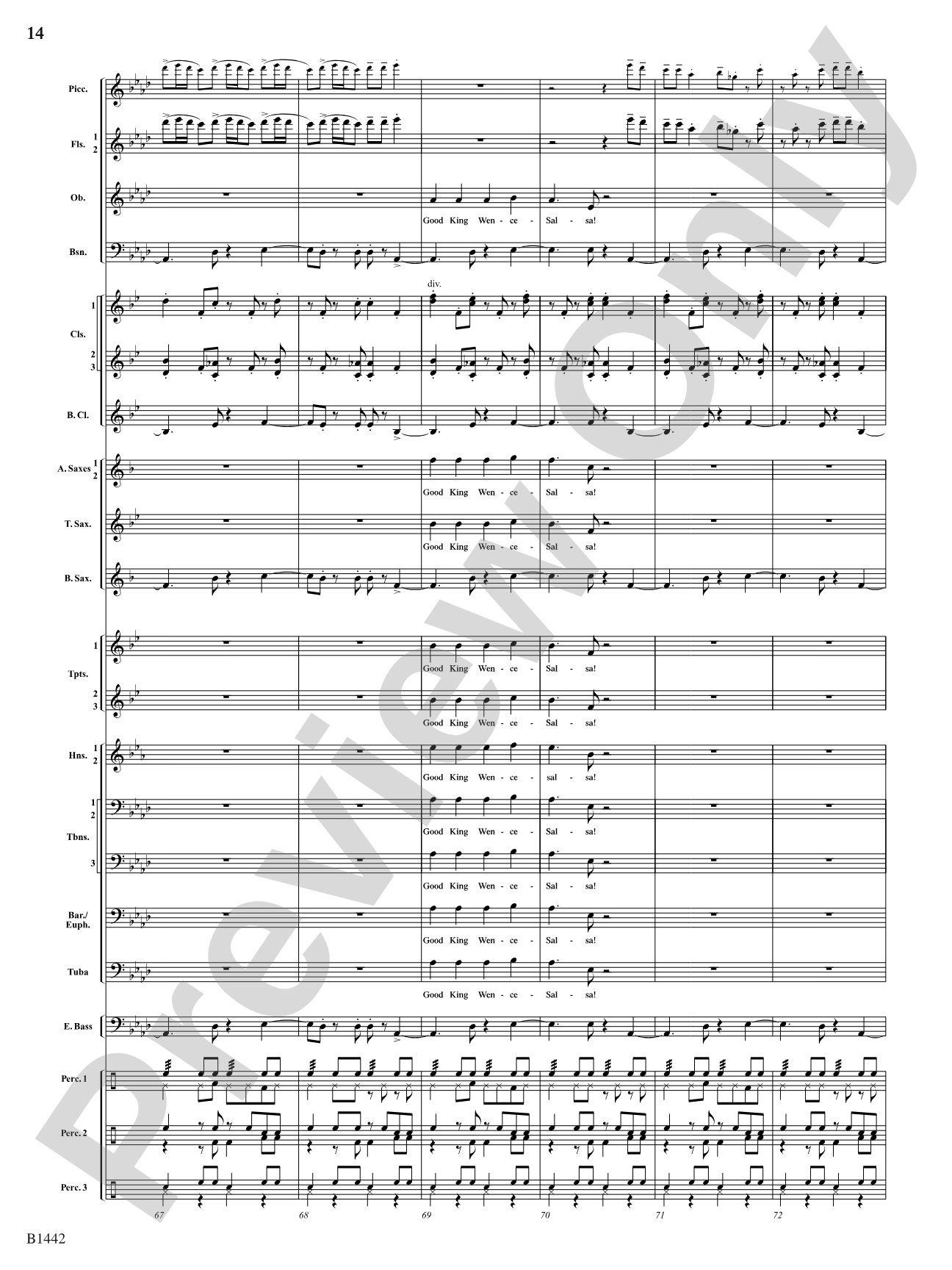 Good King Wence-SALSA!: Concert Band Conductor Score & Parts