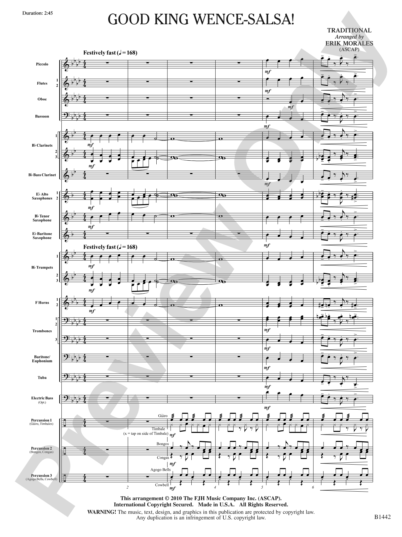 Good King Wence-SALSA!: Concert Band Conductor Score & Parts